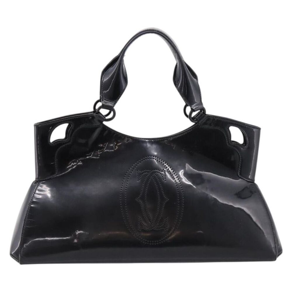 Cartier Marcello Patent Leather Black Patent_Leather Handbag